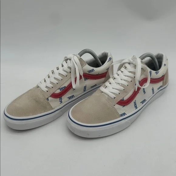 Vans Unisex Old Skool Cream White Low Top Sneakers Men Size 9.5 Womens Size 11.0 - Picture 8 of 14
